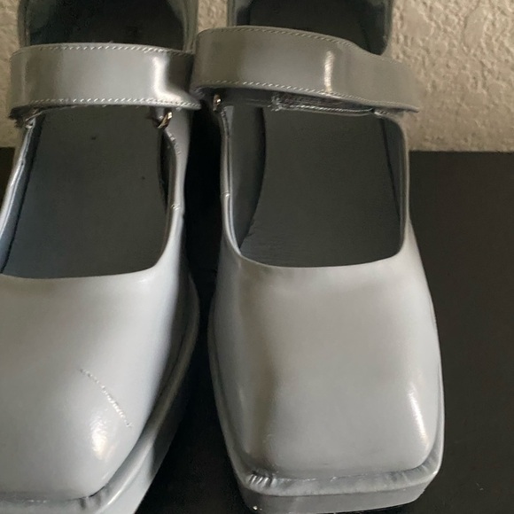 Jeffrey Campbell Reine Mary Jane SquareToe Blue Y2K Goth Platform Pumps 6.5 - Picture 5 of 16